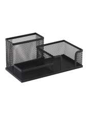 Przybornik na biurko siatka czarny LEVIATAN