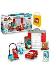 2w1 LEGO DUPLO 10456 Wizyta McQueena w warsztacie+LEGO Torba papierowa średnia 6315792