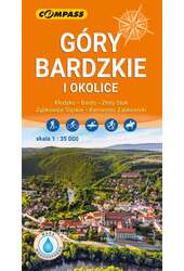 Góry Bardzkie i okolice laminowana apa turystyczna 1:35 000
