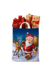 Reklamówka foliowa torba ldpe z uchem Mikołaj święta 40×45 cm