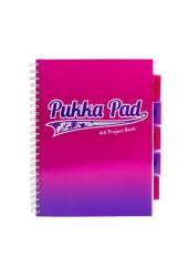 Kołozeszyt A4 Pukka Pad Fusion w kratkę 200 kartek różowy