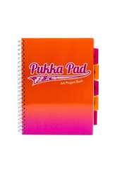 Kołozeszyt A4 Pukka Pad Fusion w kratkę 200 kartek pomarańczowy