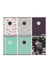Zeszyt A4 Street Flowers w kratkę 54 kartki 10 sztuk mix