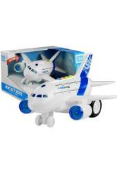 Duży Samolot z Napędem Świeci Gra Biały 1:120