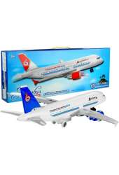 Duży samolot pasażerski 69 cm świeci gra biały