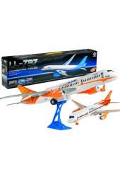 Samolot pasażerski biały friction podstawka 65 cm