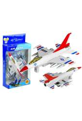 Biały odrzutowiec USAF jeździ świeci gra 1:80