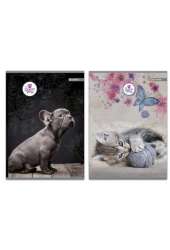 Zeszyt A4 w kratkę 60 kartek Sweet Pets 5 sztuk