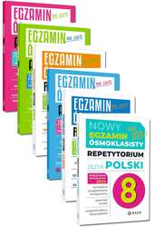[Zestaw] Egzamin ósmoklasisty arkusze + repetytoria GREG jezyk polski  + matematyka + j. angielski