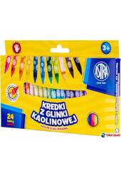 Kredki z glinki kaolinowej Astra 24 kolory